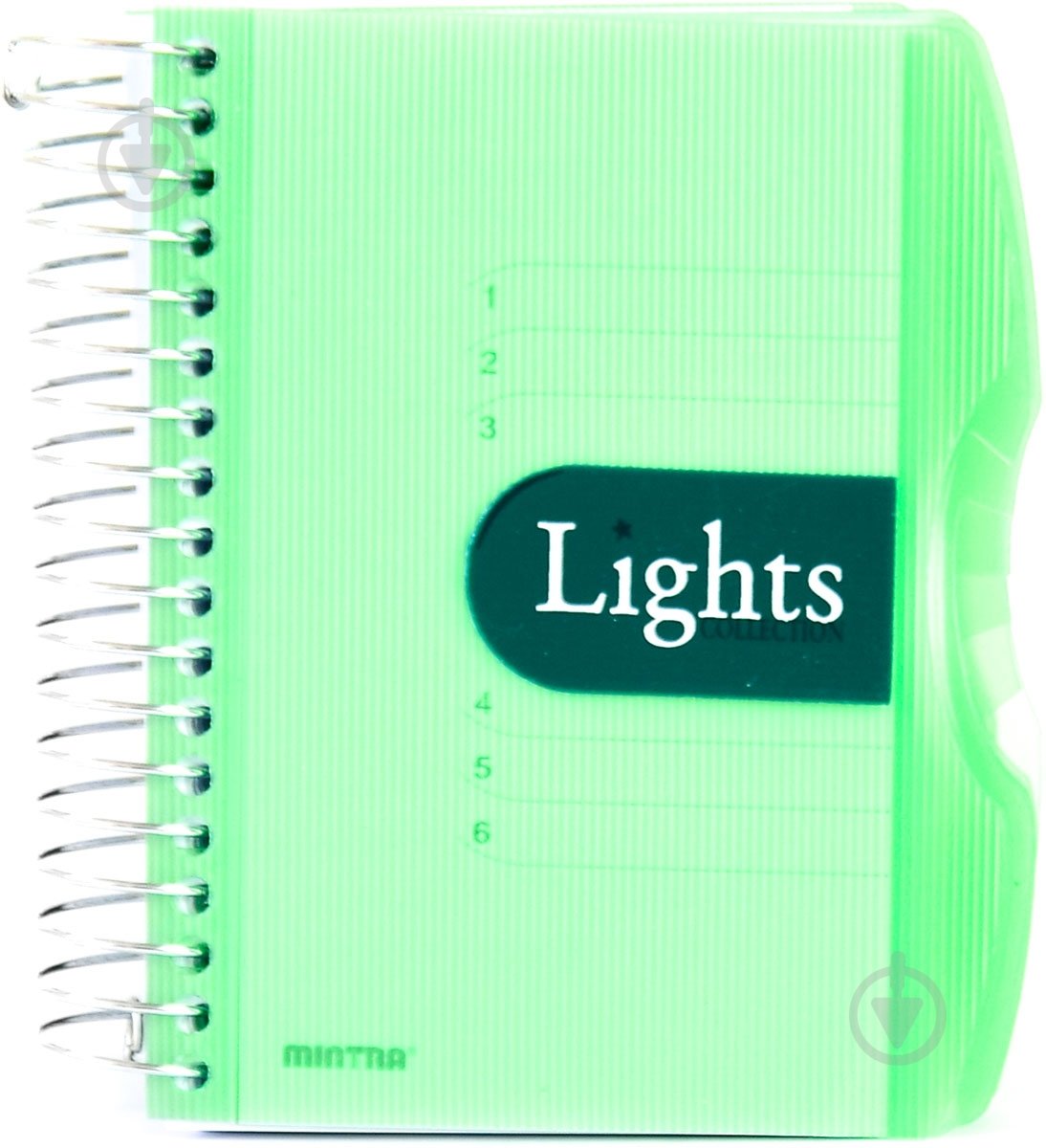 Блокнот Lights A6 150 листов зеленый с рисунком Mintra - фото 1
