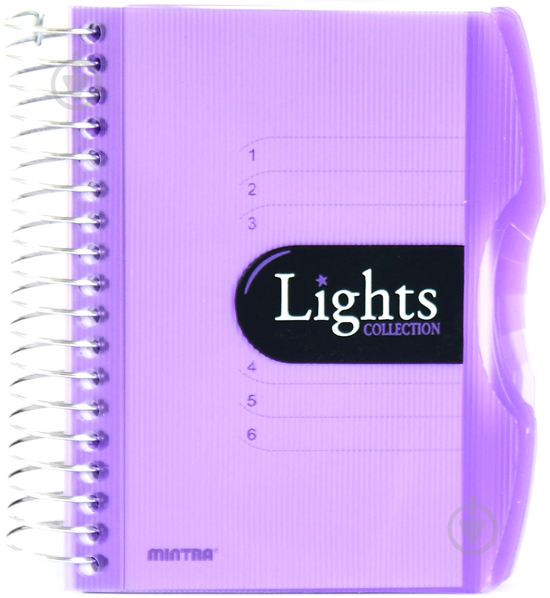 Блокнот Lights A6 150 листов фиолетовый с рисунком Mintra - фото 1