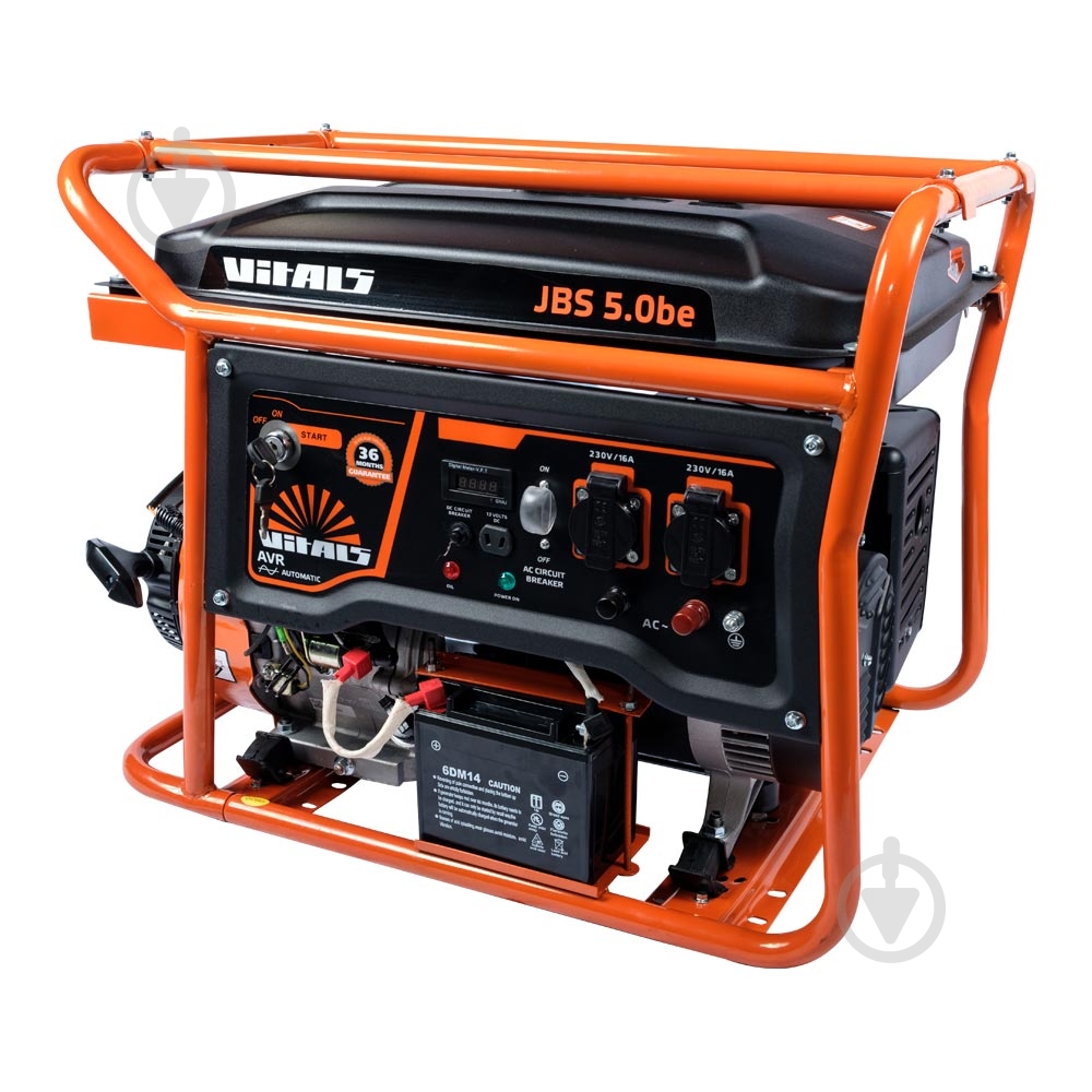Генератор бензиновий Vitals JBS 5.0be 5 кВт / 5,5 кВт 220 В 88865N - фото 2