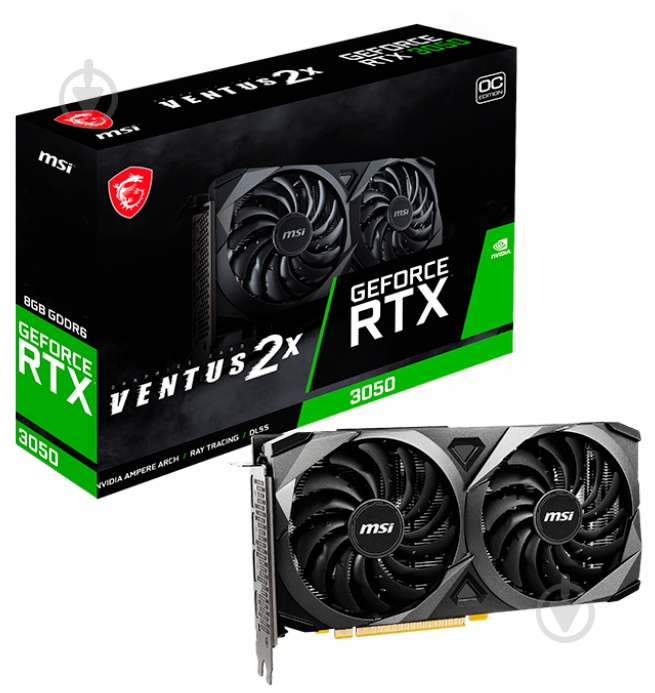 Відеокарта MSI GeForce RTX 3050 8GB GDDR6 128bit (912-V397-431) - фото 4 Відеокарта MSI GeForce RTX 3050 8GB GDDR6 128bit (912-V397-431) - фото 4