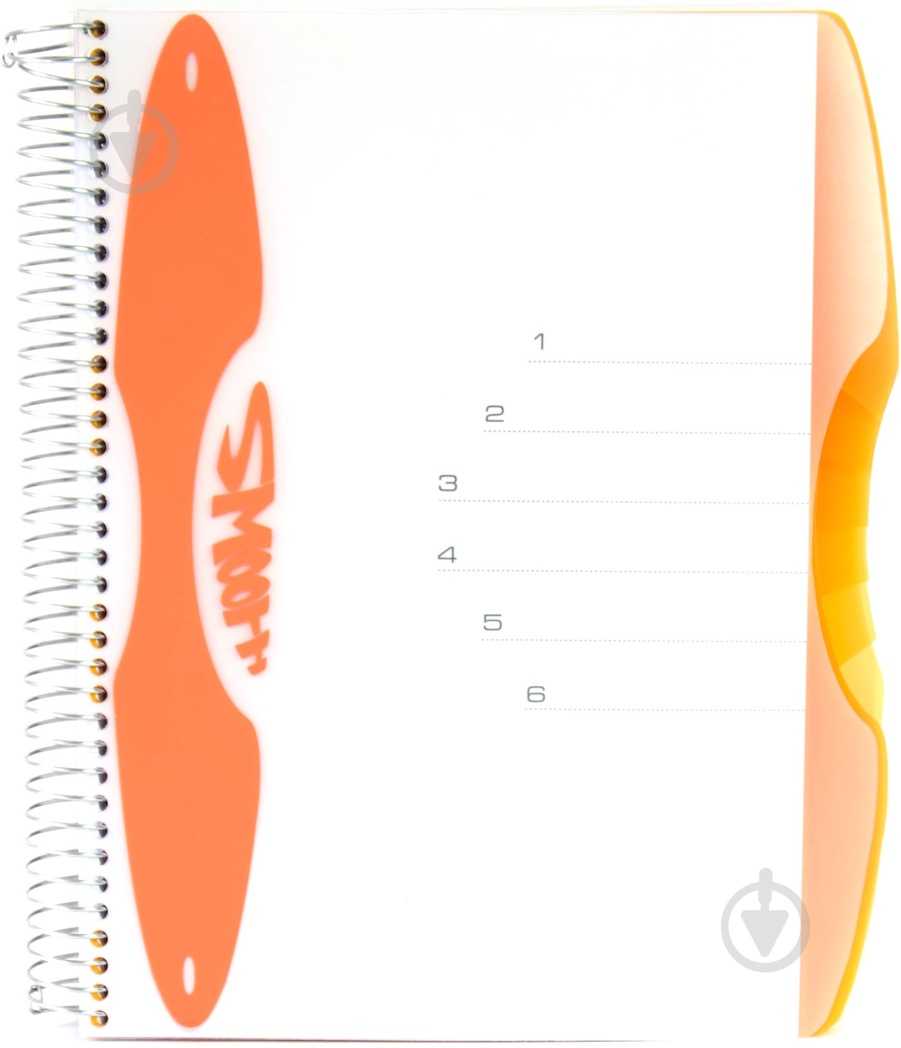 Блокнот Smooth A5 150 листов оранжевый с рисунком Mintra - фото 1