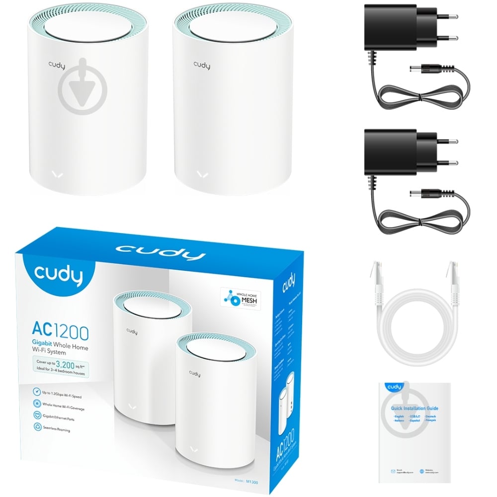 Wi-Fi-система Cudy Gigabit Mesh Solution M1300 (2-pack) - фото 7