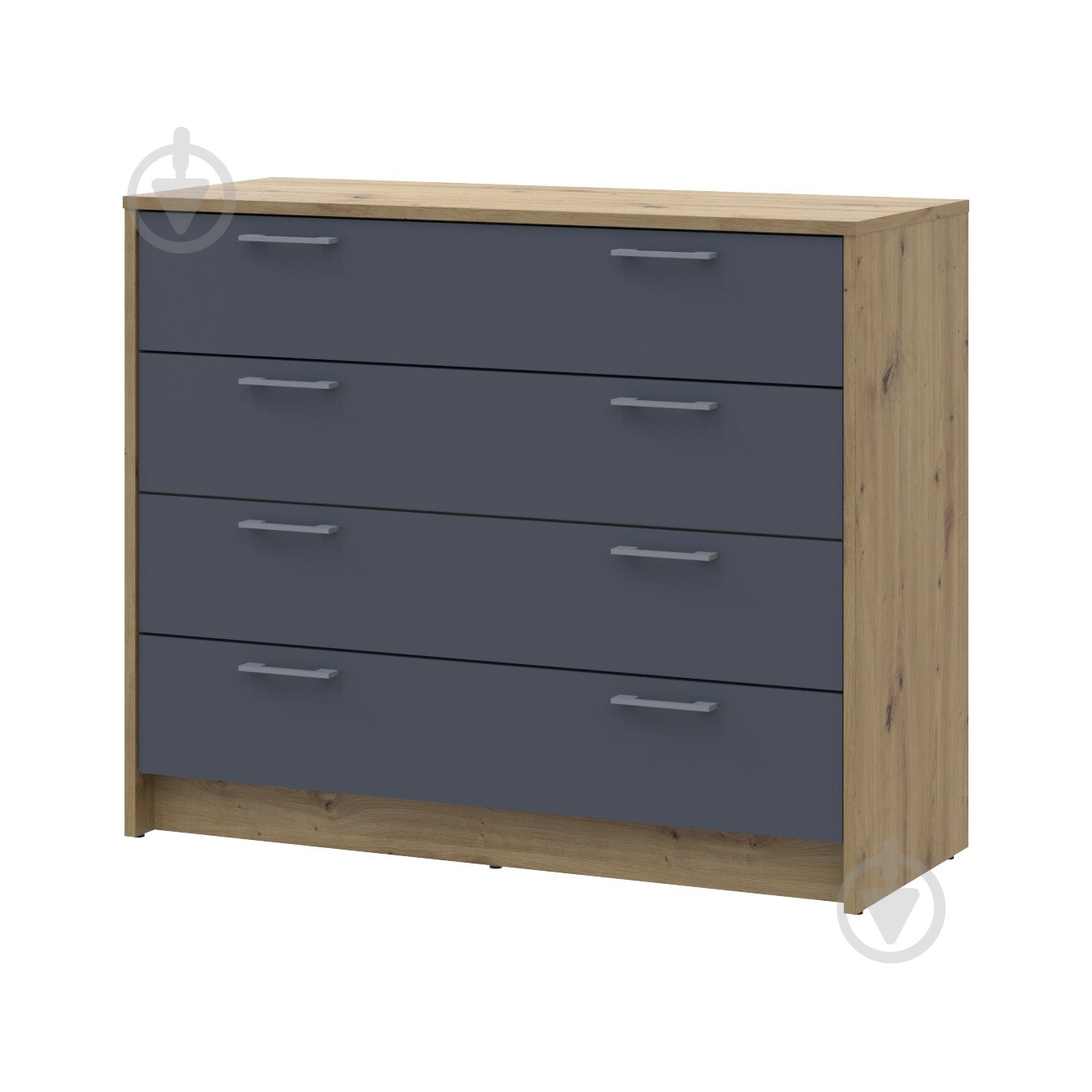 Комод Doros Ронді 4Ш 1000x820x400 мм дуб артізан/графіт - фото 1 Комод Doros Ронді 4Ш 1000x820x400 мм дуб артізан/графіт - фото 1