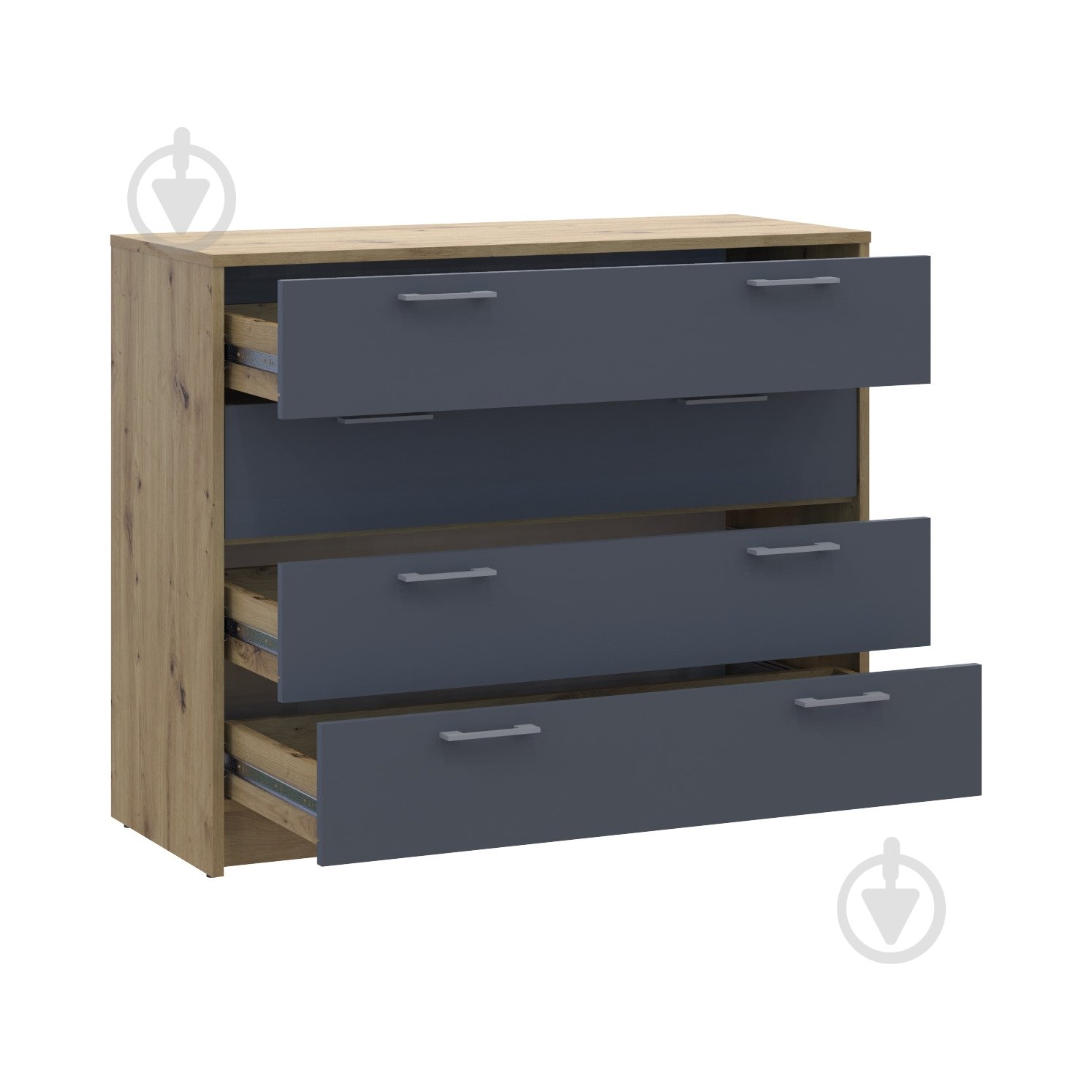 Комод Doros Ронді 4Ш 1000x820x400 мм дуб артізан/графіт - фото 5 Комод Doros Ронді 4Ш 1000x820x400 мм дуб артізан/графіт - фото 5