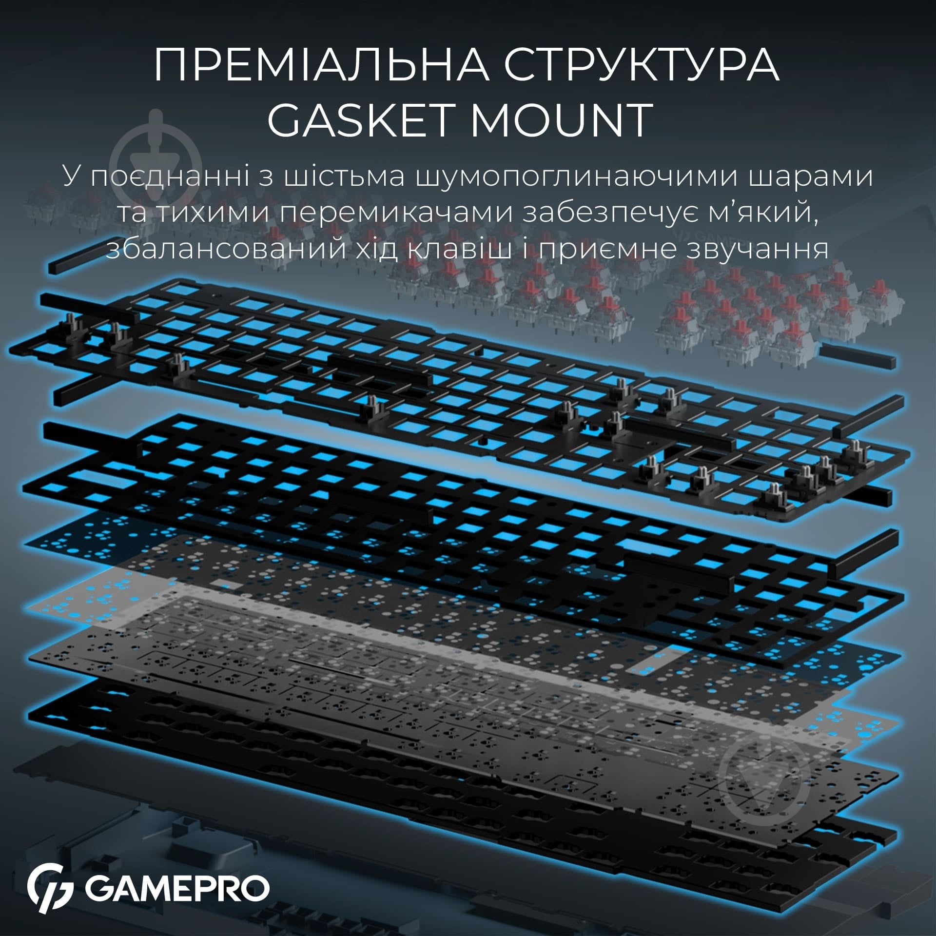 Клавиатура беспроводная GamePro (MK305BL) Asgard Drakkar - фото 11