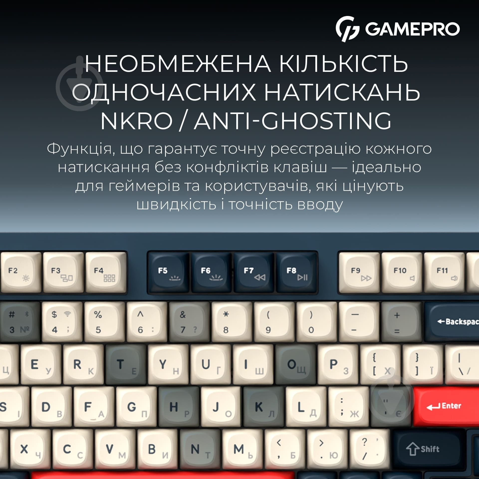 Клавиатура беспроводная GamePro (MK305BL) Asgard Drakkar - фото 16