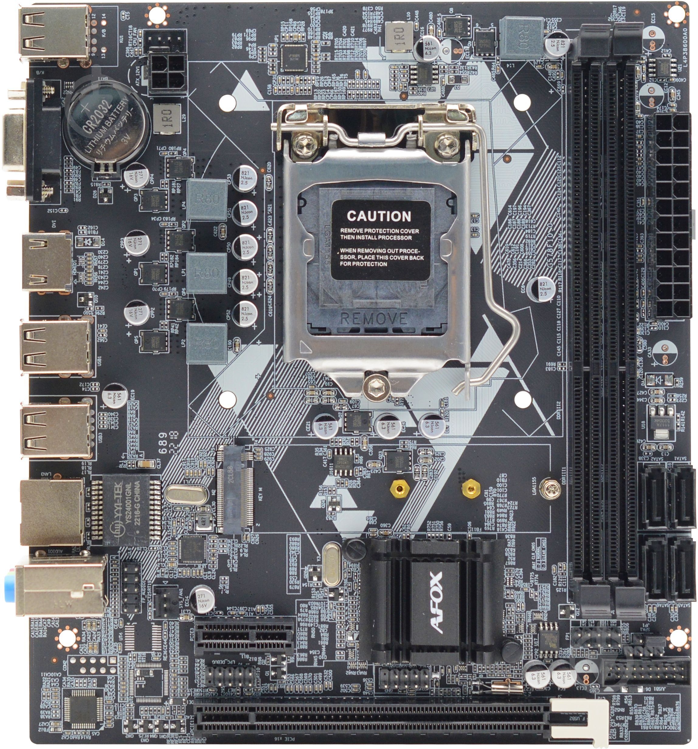 Материнская плата AFOX IH61-MA2-V3 (Socket 1155, Intel G41, micro ATX) - фото 1