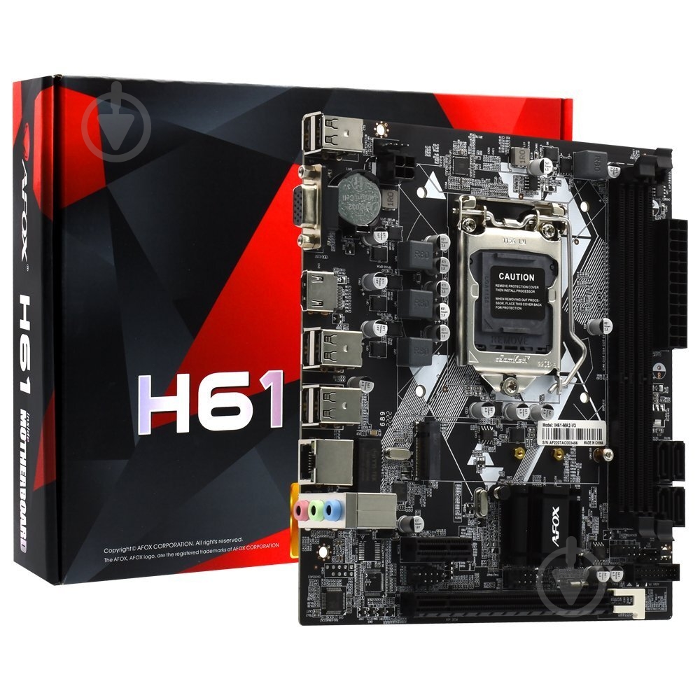Материнская плата AFOX IH61-MA2-V3 (Socket 1155, Intel G41, micro ATX) - фото 5