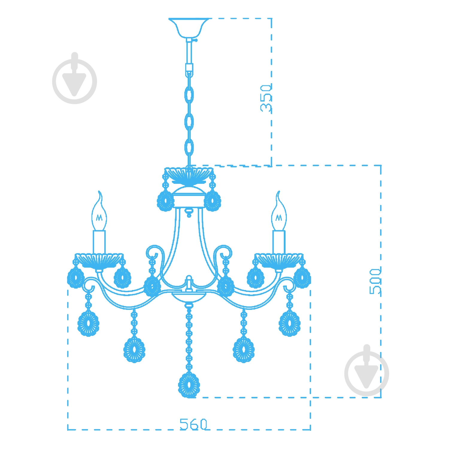Люстра Victoria Lighting 3x40 Вт E14 хром Astrid/SP3 - фото 2