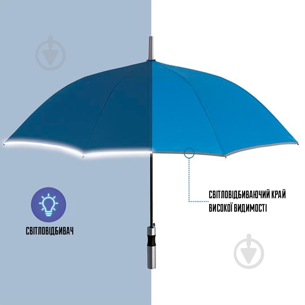 Зонт-трость Perletti Reflecting синий - фото 3