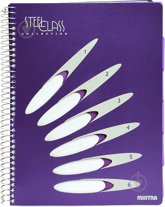 Блокнот Steel Class A5 150 листов фиолетовый с рисунком Mintra - фото 1