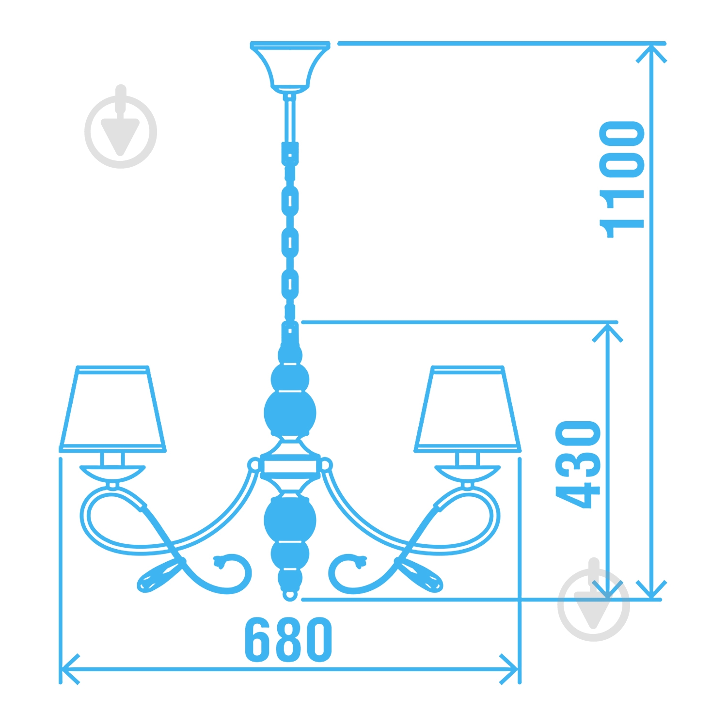 Люстра Victoria Lighting 3x40 Вт E14 хром Heidi/SP5 - фото 2 Люстра Victoria Lighting 3x40 Вт E14 хром Heidi/SP5 - фото 2