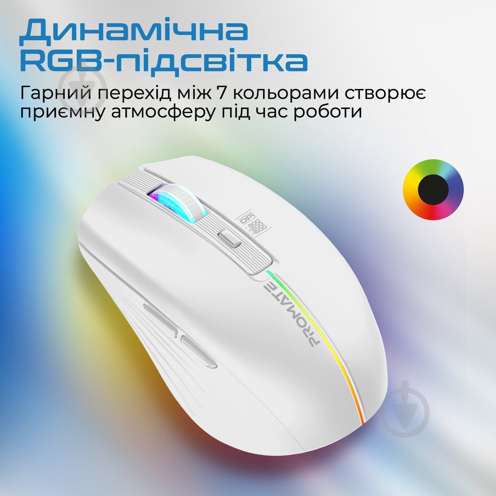 Мышь Promate Kitt Wireless white (kitt.white) - фото 5