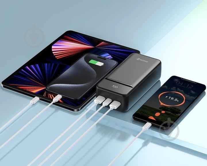 Повербанк SWISSTEN Power Line II 30000 mAh black (8595217490635) - фото 3