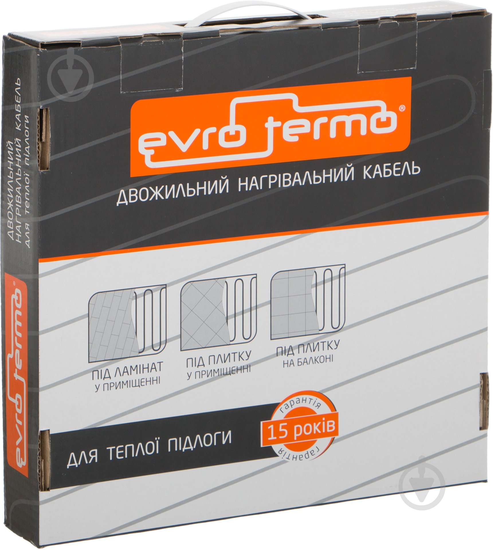 Нагрівальний кабель Evro-Termo 15, 1,7–2,9 кв.м - фото 5