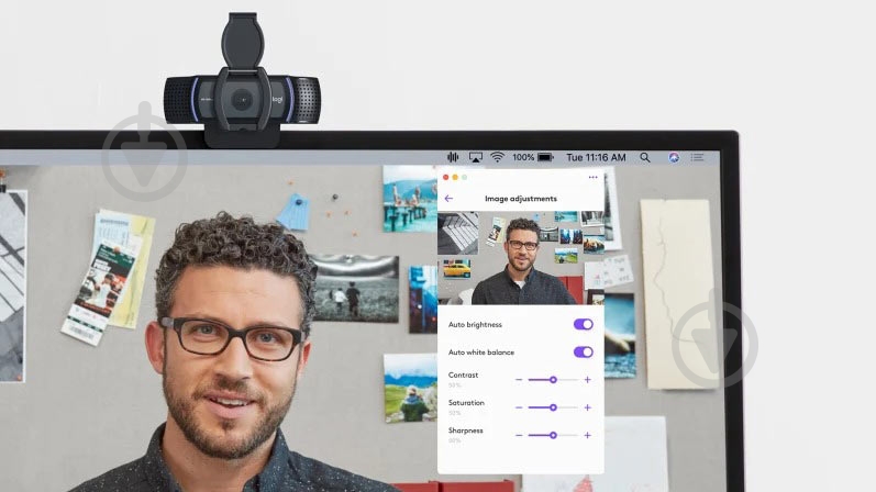 Веб-камера Logitech C920e HD 1080p Webcam - фото 6