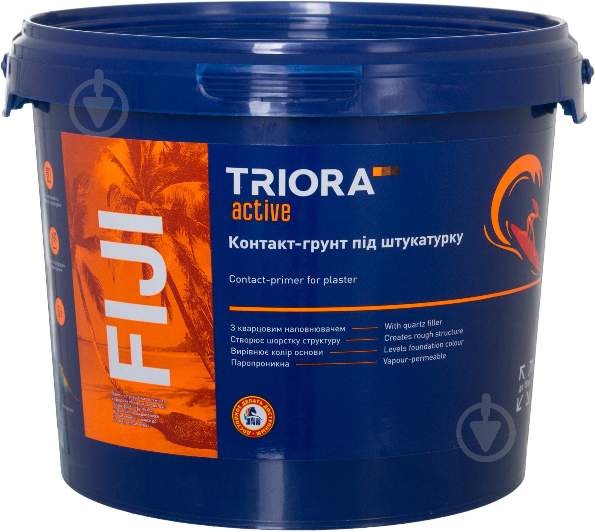 Ґрунтовка адгезійна Triora Fiji контакт-грунт под штукатурку 3 л - фото 1