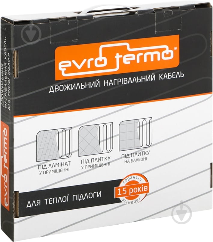 Нагрівальний кабель Evro-Termo 15, 7,7–12,8 кв.м - фото 5
