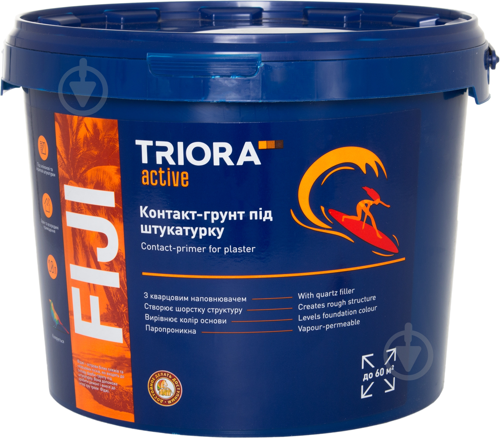 Ґрунтовка адгезійна Triora Fiji контакт-грунт под штукатурку 10 л - фото 1