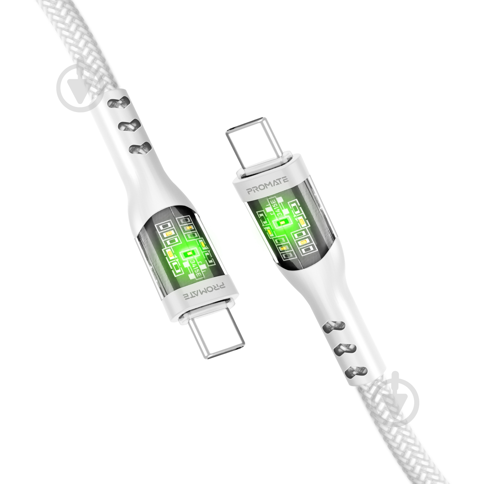 Кабель Promate TransLine-CC USB-C to USB-C 60W Power Delivery 1,2 м білий (transline-cc.white) - фото 1 Кабель Promate TransLine-CC USB-C to USB-C 60W Power Delivery 1,2 м білий (transline-cc.white) - фото 1