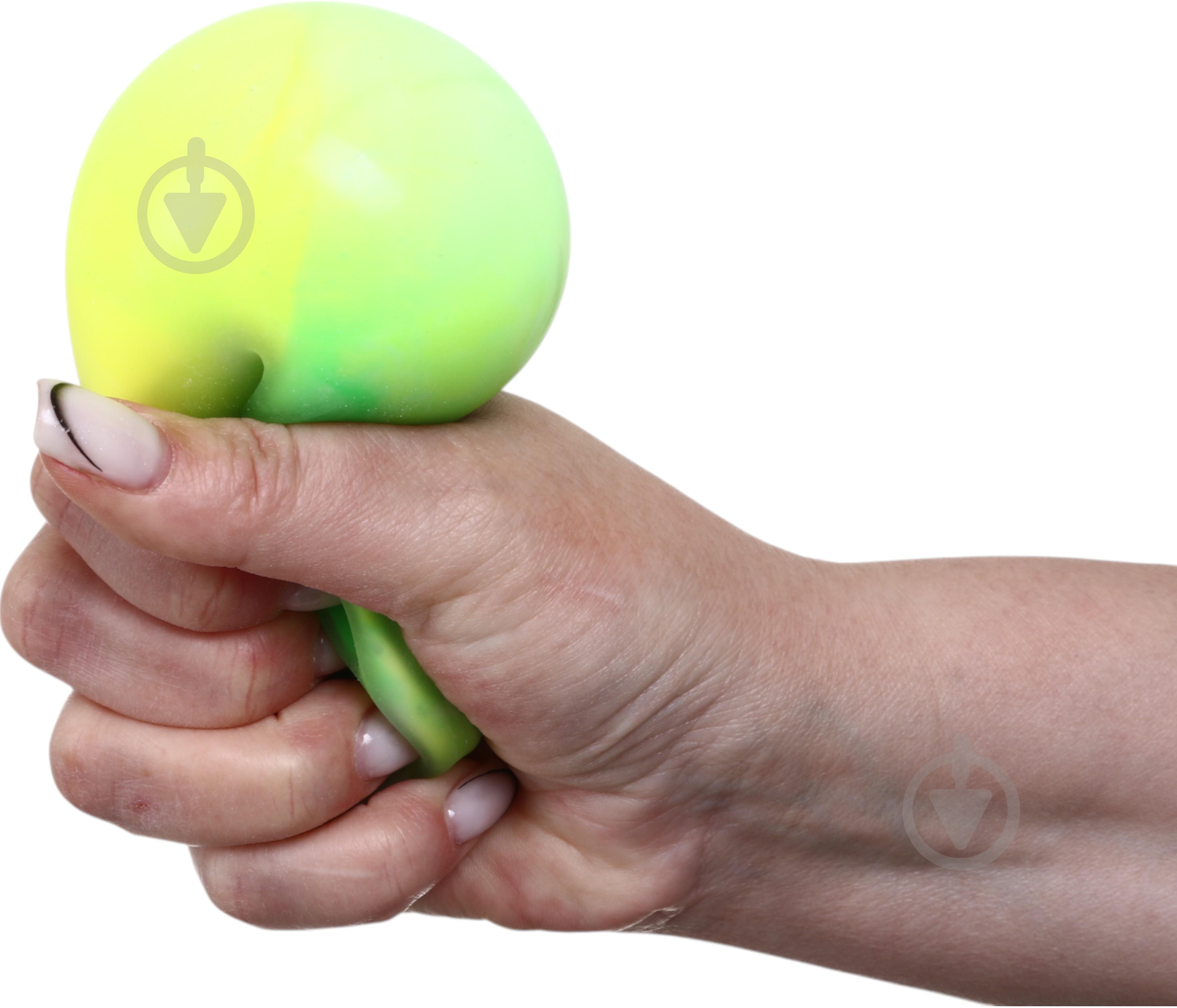 Іграшка-антистрес PIXIE барвистий м'яч 86 г 65 мм в асорт. CKS-10741 - фото 7