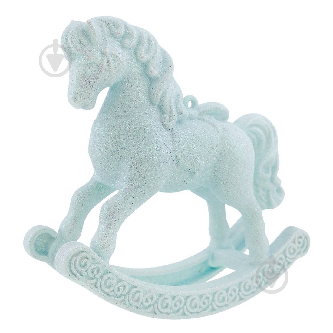 Украшение новогоднее MIS LT Лошадка-качалка 12 см голубой - фото 1 Украшение новогоднее MIS LT Лошадка-качалка 12 см голубой - фото 1
