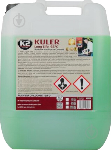 Антифриз K2 Kuler -35 W406Z G11 готовый 20 кг зеленый (335988) - фото 1