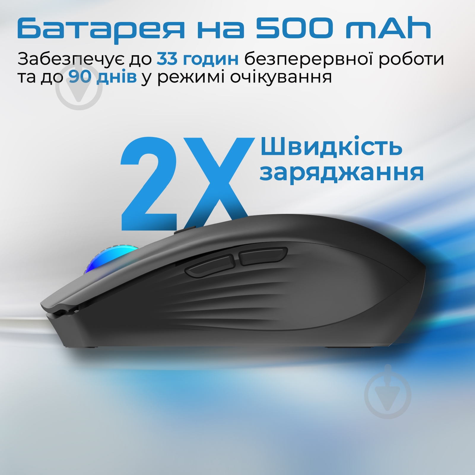 Миша Promate Kitt Wireless black (kitt.black) - фото 4