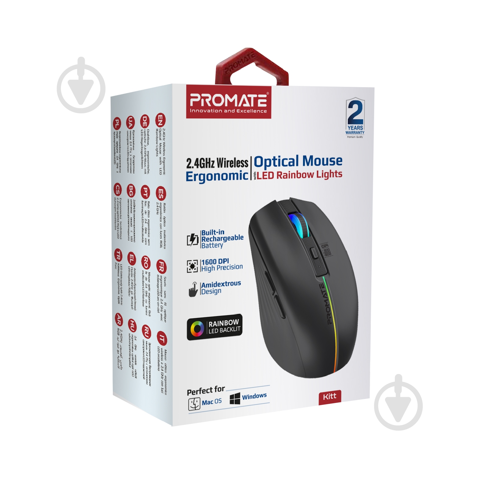 Миша Promate Kitt Wireless black (kitt.black) - фото 7