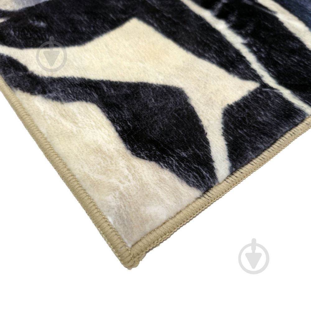 Коврик Dariana PLUSH серая абстракция 60х90 см - фото 2