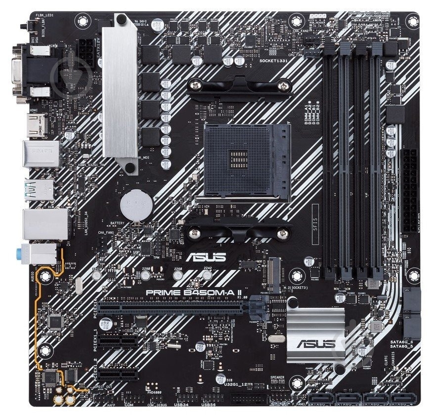 Материнська плата Asus 90MB15Z0-M0EAY0 (Socket AM4, AMD B450, micro ATX) - фото 1 Материнська плата Asus 90MB15Z0-M0EAY0 (Socket AM4, AMD B450, micro ATX) - фото 1