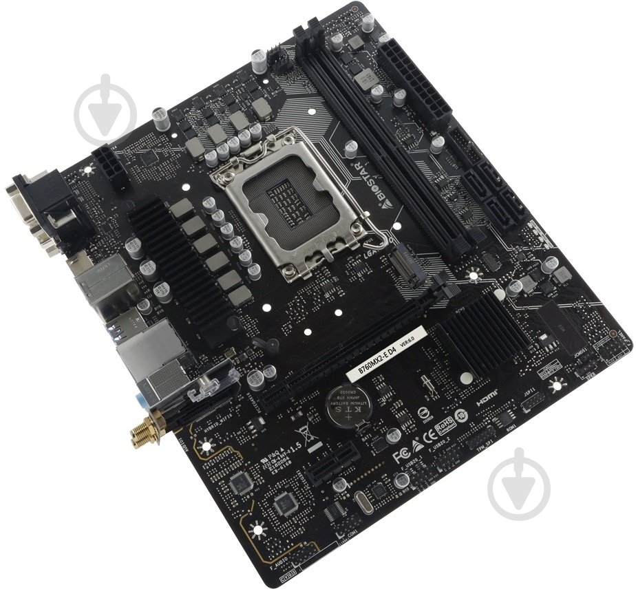 Материнская плата Biostar B760MX2-E D4 (Socket 1700, Intel B760, micro ATX) - фото 2 Материнская плата Biostar B760MX2-E D4 (Socket 1700, Intel B760, micro ATX) - фото 2