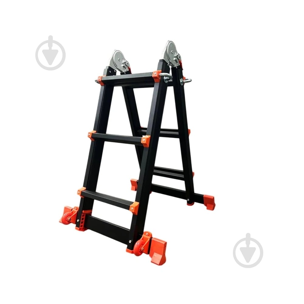 Лестница телескопическая GTM раскладная анодированный алюминий 0.87-2.9м - фото 2 Лестница телескопическая GTM раскладная анодированный алюминий 0.87-2.9м - фото 2