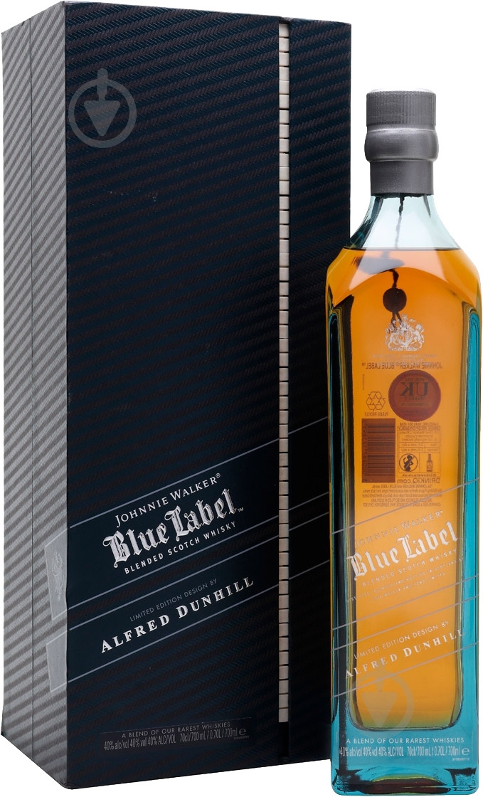 Виски Johnnie Walker Blue Alfred Dunhill 25 лет выдержки 0,75 л - фото 1