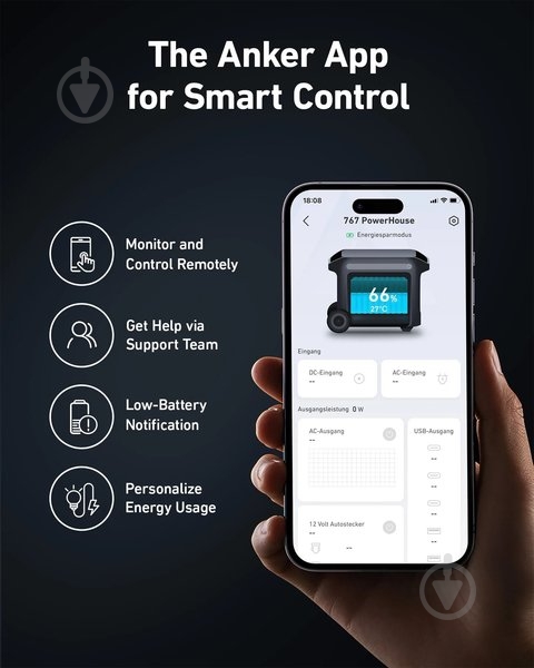 Зарядная станция Anker 767 Powerhouse (2048 Вт·год) - фото 4 Зарядная станция Anker 767 Powerhouse (2048 Вт·год) - фото 4