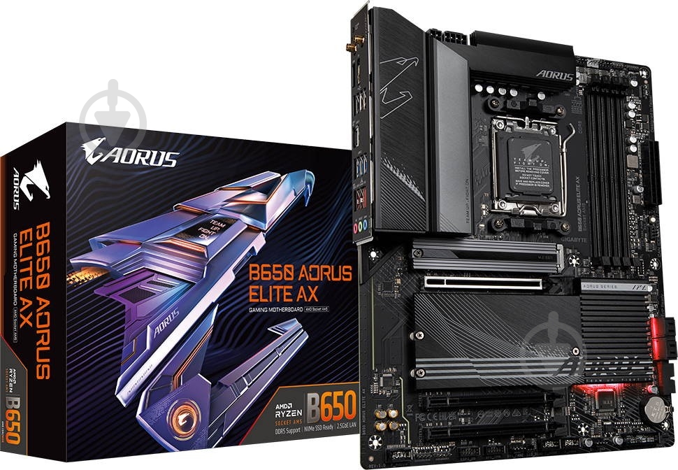 Материнская плата Gigabyte B650 AORUS ELITE AX (Socket AM5, AMD B650, ATX) - фото 5 Материнская плата Gigabyte B650 AORUS ELITE AX (Socket AM5, AMD B650, ATX) - фото 5