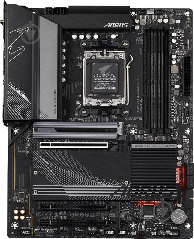 Материнская плата Gigabyte B650 AORUS ELITE AX (Socket AM5, AMD B650, ATX) - фото 1 Материнская плата Gigabyte B650 AORUS ELITE AX (Socket AM5, AMD B650, ATX) - фото 1