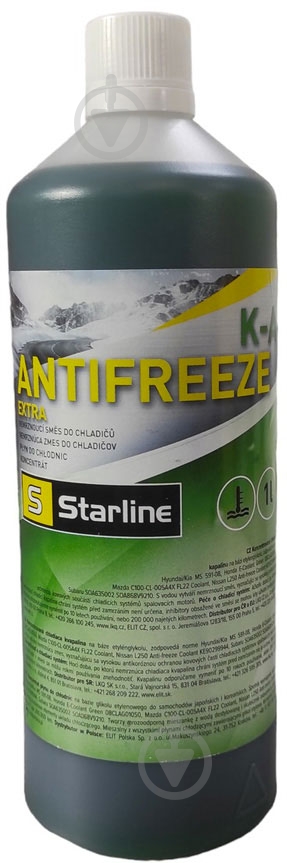 Антифриз STARLINE Japan-Korea Stand G11 концентрат 1 л зелений (NA KA-1) - фото 1