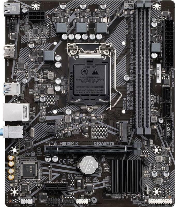 Материнская плата Gigabyte H510M K (Socket 1200, Intel H510, micro ATX) - фото 1