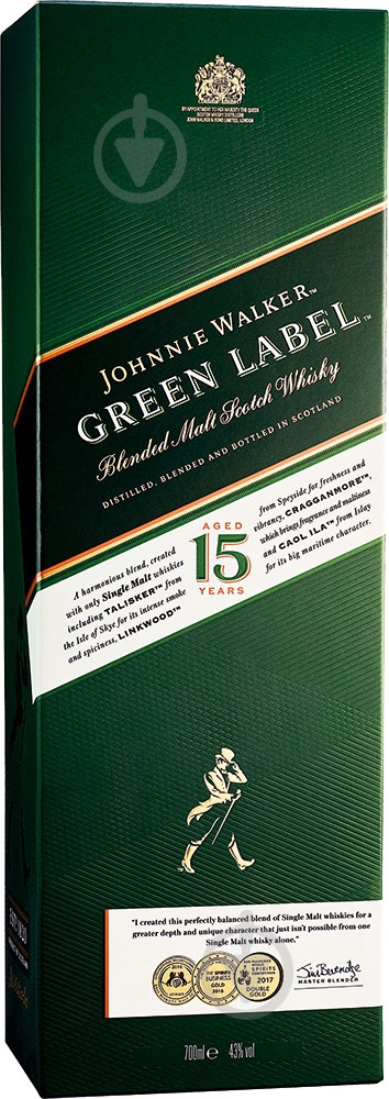 Віскі Johnnie Walker Green label 15 років витримки 0,7 л - фото 3 Віскі Johnnie Walker Green label 15 років витримки 0,7 л - фото 3