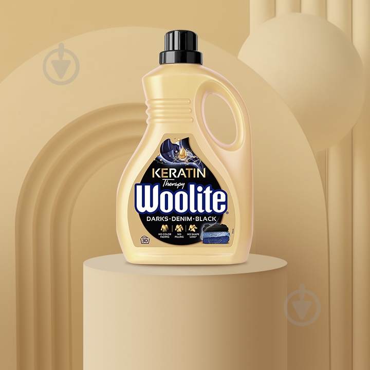 Гель для машинного та ручного прання Woolite для чорних та джинсових тканин з кератином 1,8 л - фото 3