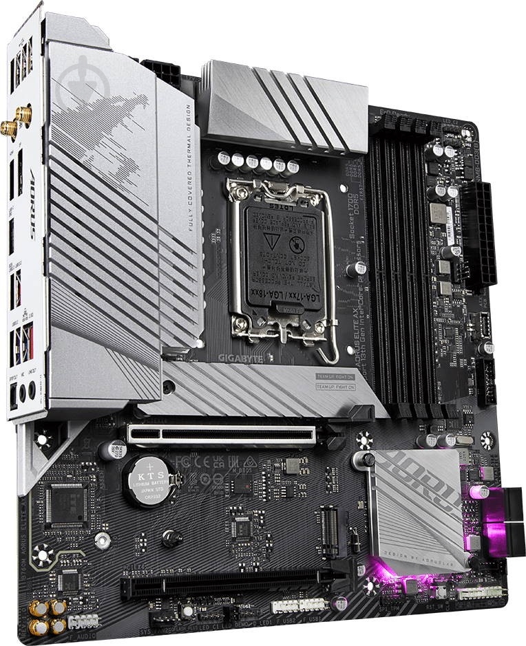 Материнська плата Gigabyte B760M AORUS ELITE AX (Socket 1700, Intel B760, micro ATX) - фото 2 Материнська плата Gigabyte B760M AORUS ELITE AX (Socket 1700, Intel B760, micro ATX) - фото 2