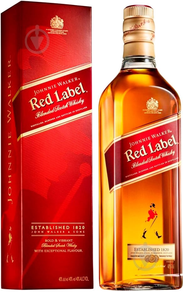 Виски Johnnie Walker Red label 4 года выдержки в подарочной упаковке 0,7 л - фото 1