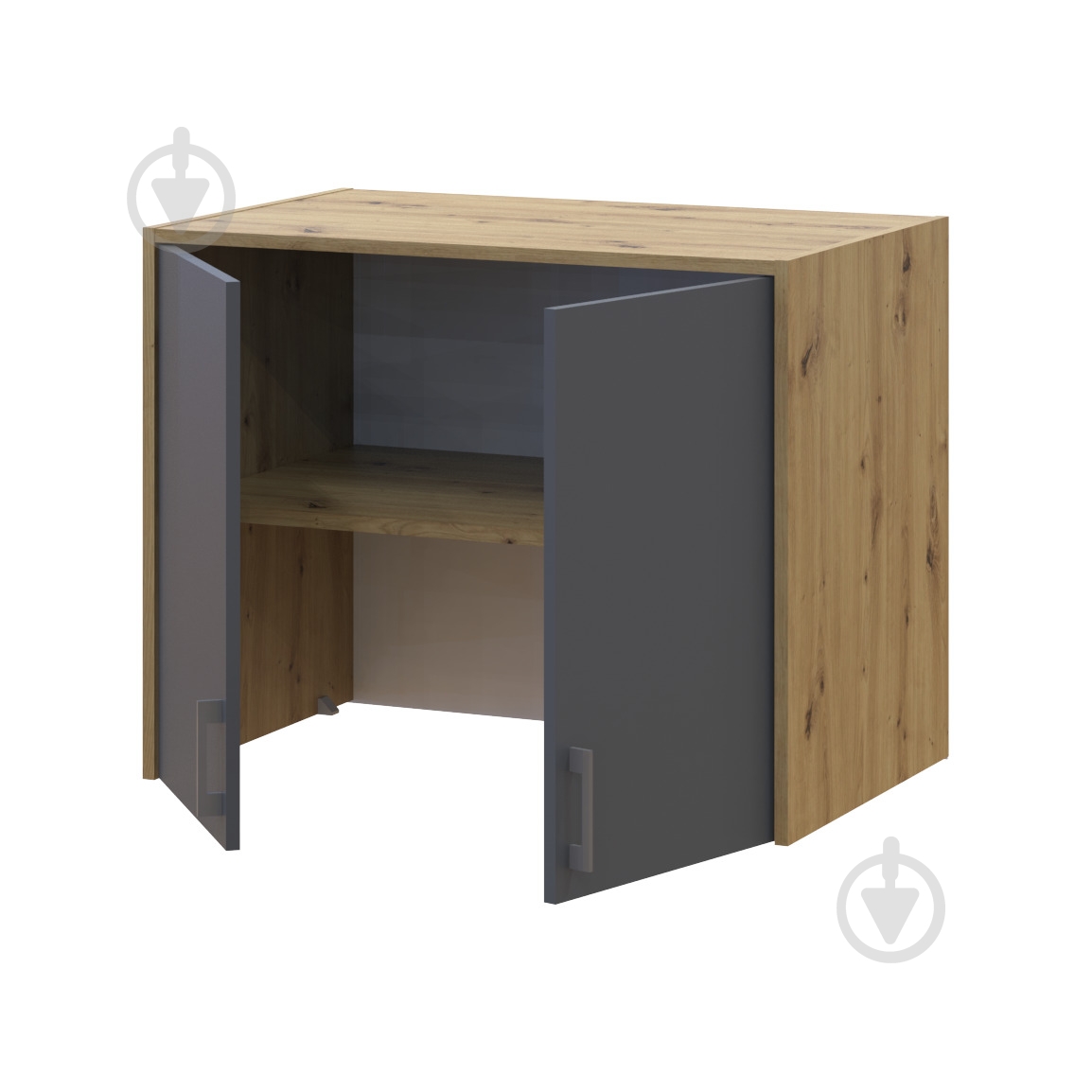 Шафа верхня Doros Антресоль Висока 2ДСП 650х820х520 мм дуб артізан / графіт - фото 2 Шафа верхня Doros Антресоль Висока 2ДСП 650х820х520 мм дуб артізан / графіт - фото 2