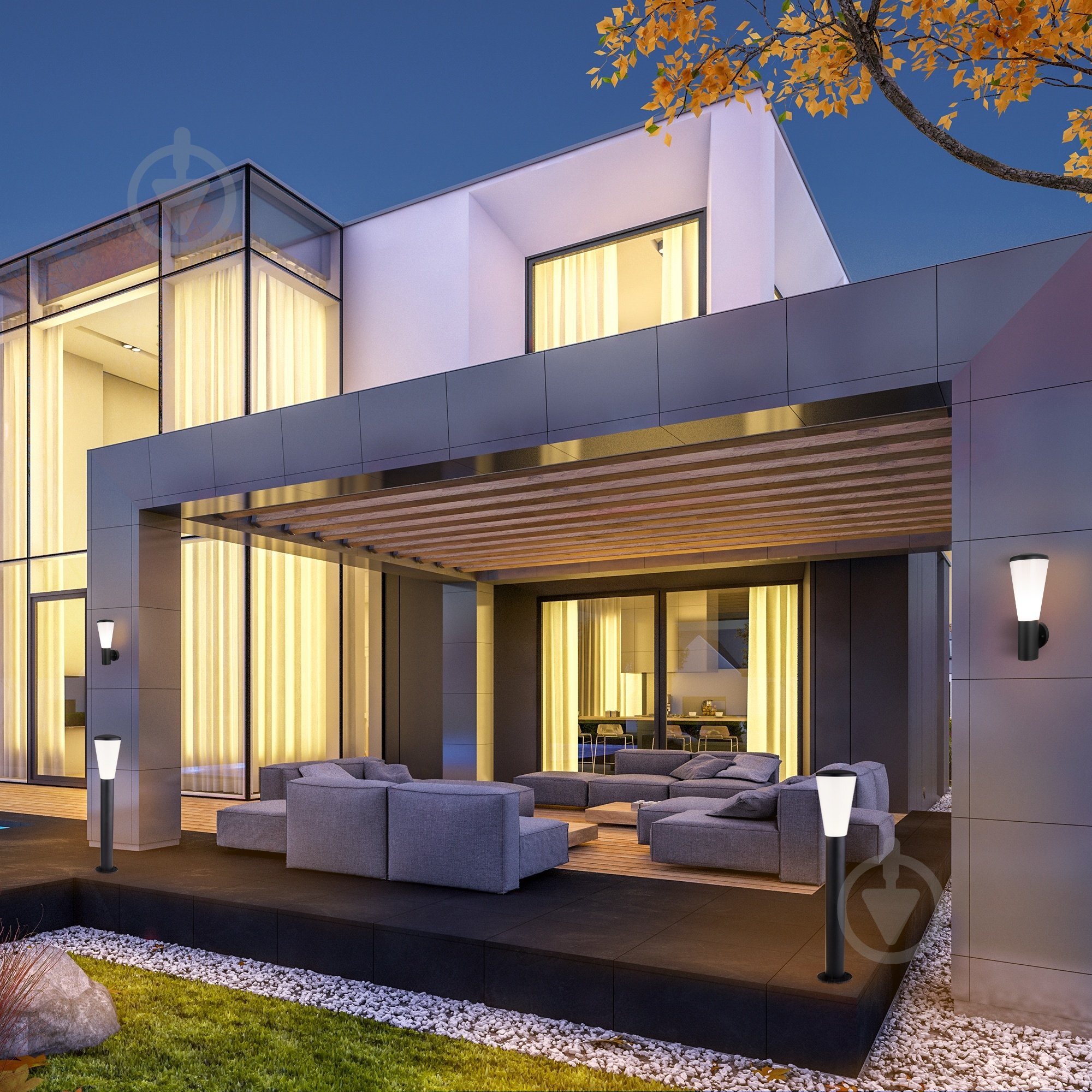 Світильник консольний Strotskis 60 Вт сірий 1416 TECHNO (сірий) - фото 5