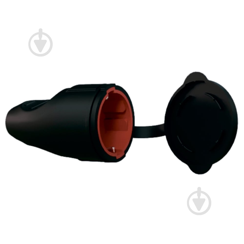 Гнездо Neomax с заземлением 220В 16А IP44 каучук черный - фото 1 Гнездо Neomax с заземлением 220В 16А IP44 каучук черный - фото 1