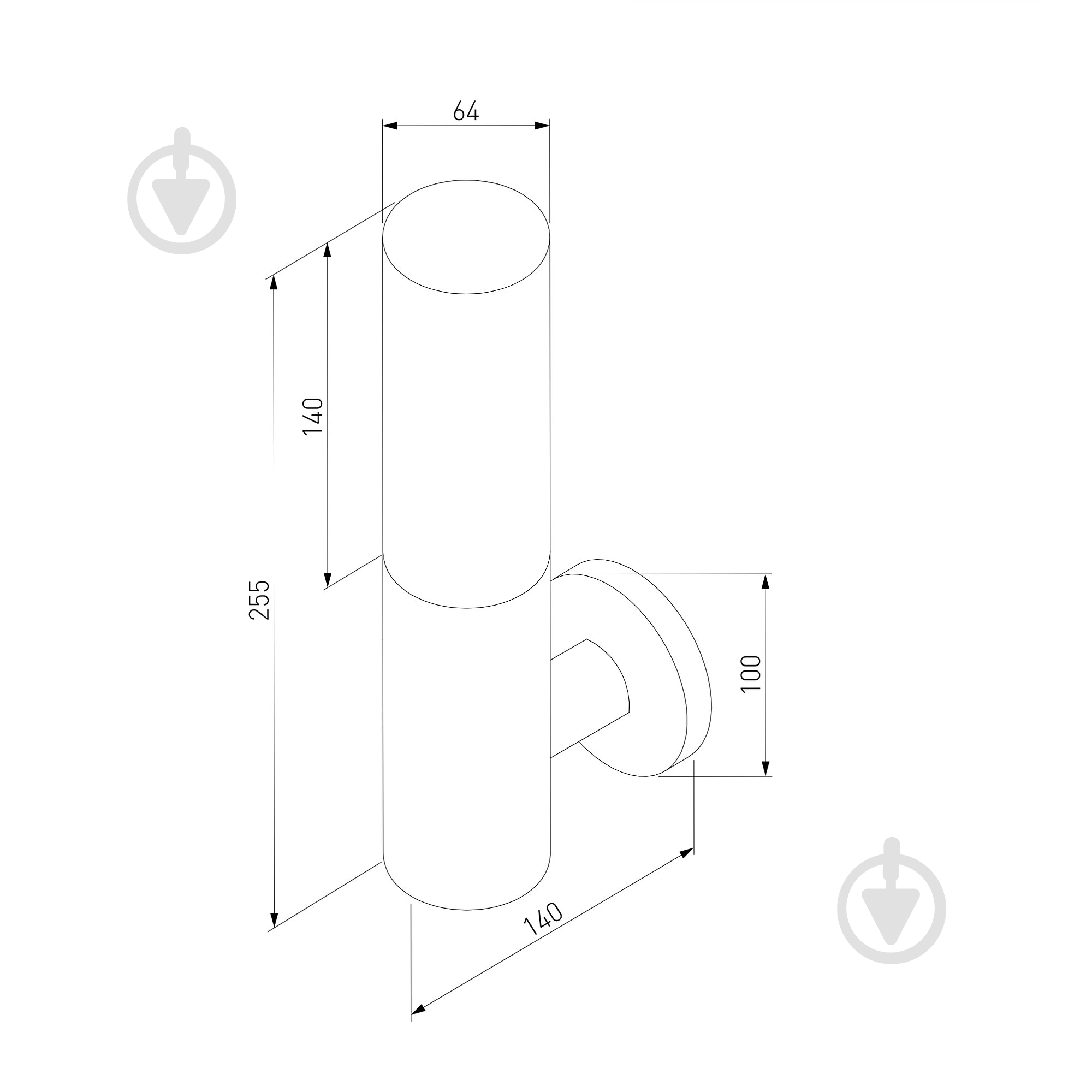 Светильник консольный Strotskis 60 Вт черный 1418 TECHNO (чорний) - фото 4 Светильник консольный Strotskis 60 Вт черный 1418 TECHNO (чорний) - фото 4