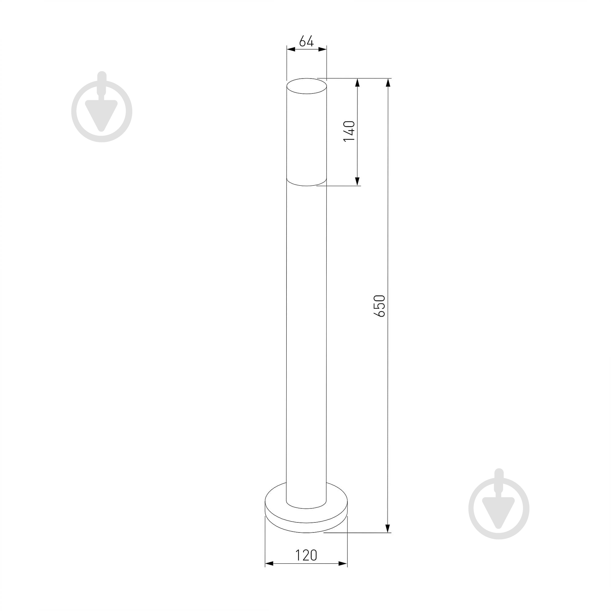 Светильник консольный Strotskis 60 Вт серый 1419 TECHNO (сірий) - фото 4