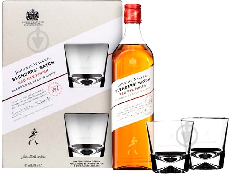 Виски Johnnie Walker Red Rye Finish с 2-мя стаканами 0,7 л - фото 1 Виски Johnnie Walker Red Rye Finish с 2-мя стаканами 0,7 л - фото 1
