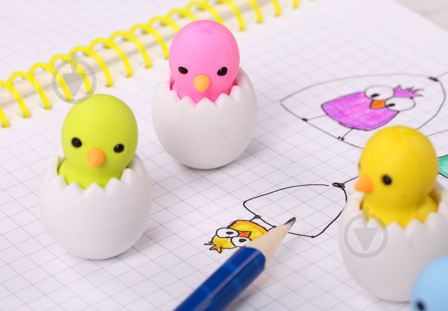 Ластик Цыпленок зеленый - фото 3